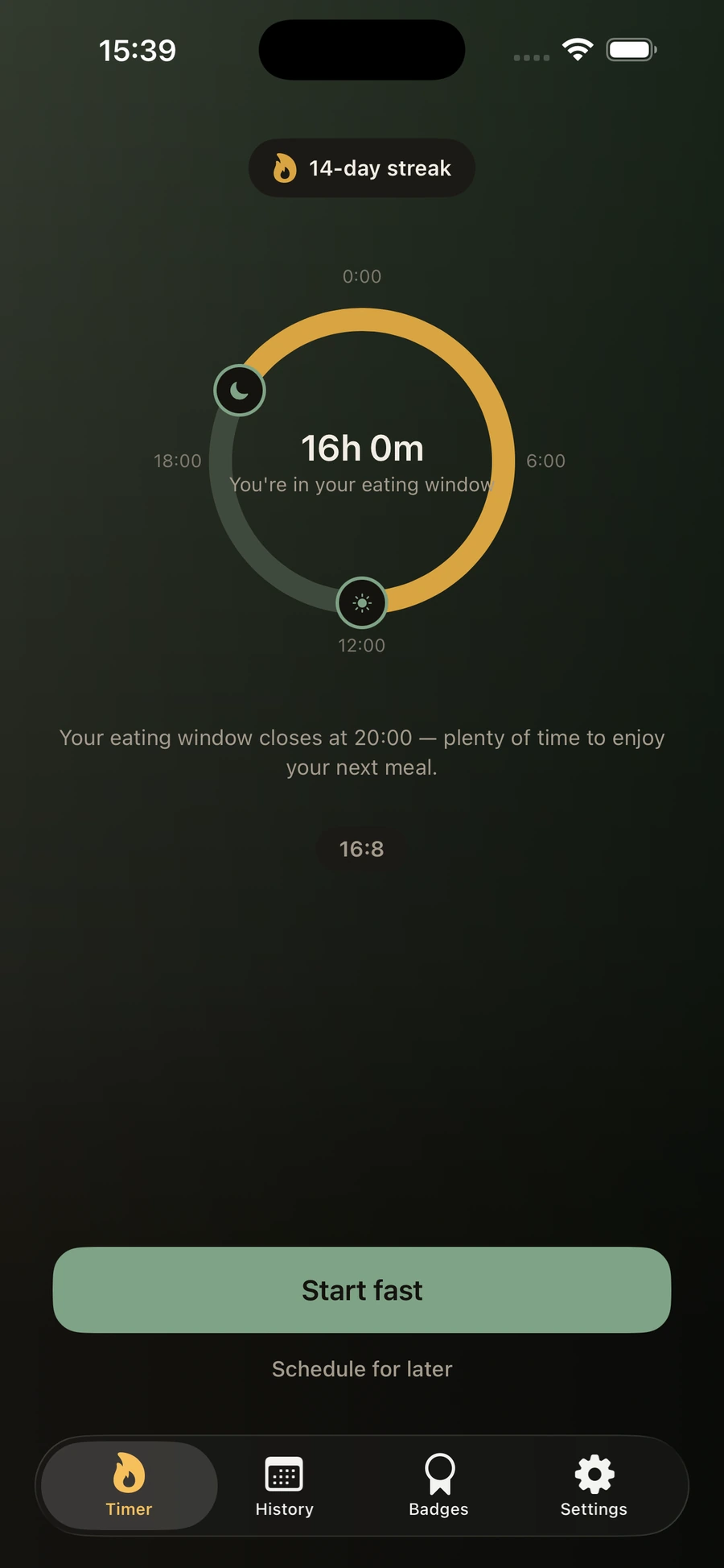 Fern circadian plan dial